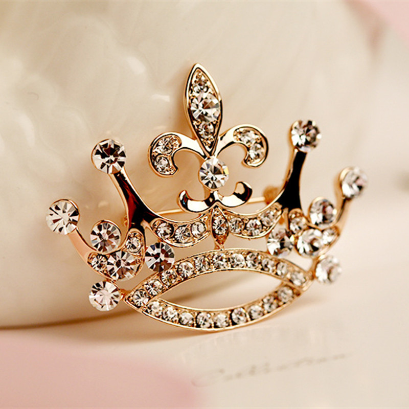 Event Suppliers - Hot Fashion Charm Crystal Crown Brooch