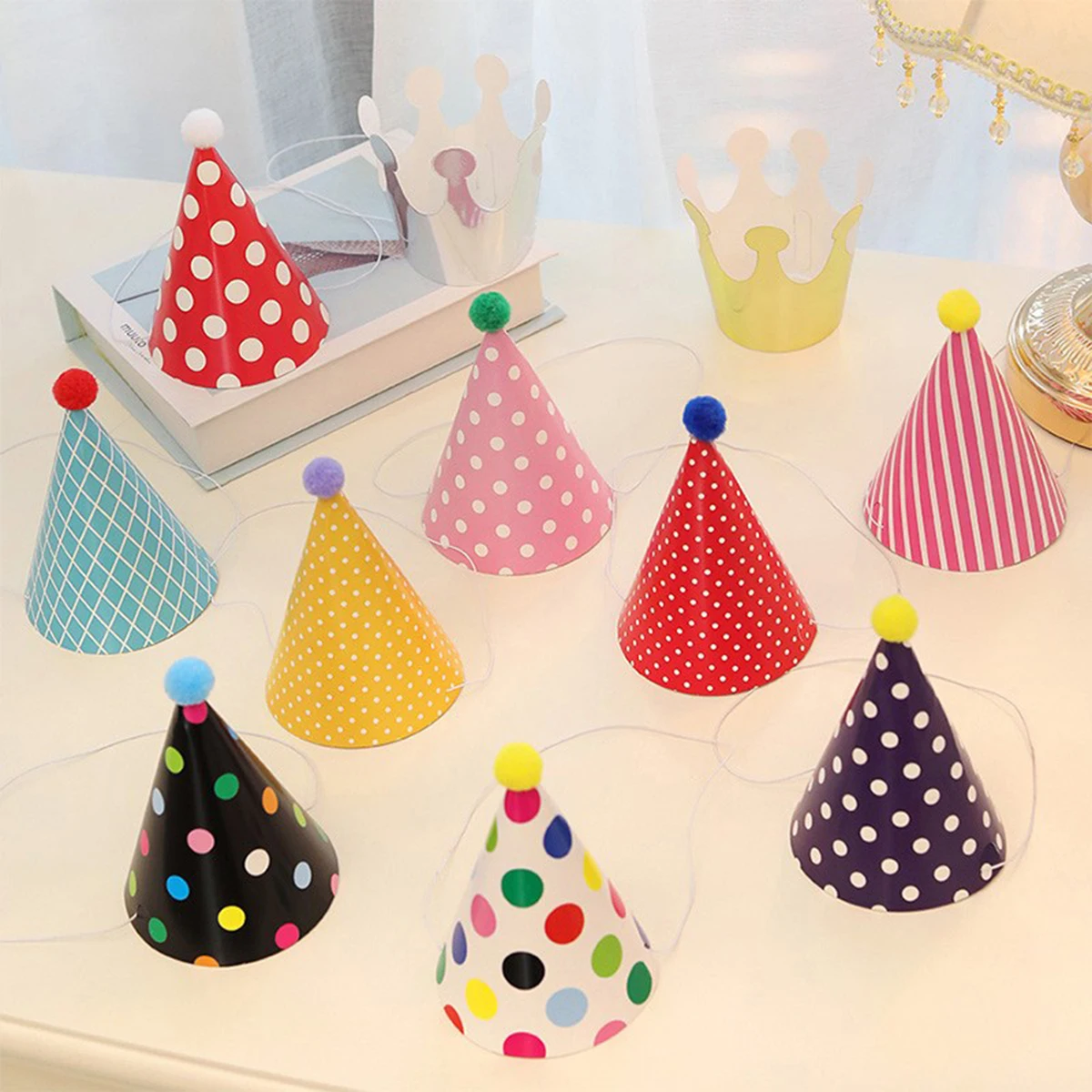Party Hat Cone - 11PCS Birthday party trumpet birthday hat