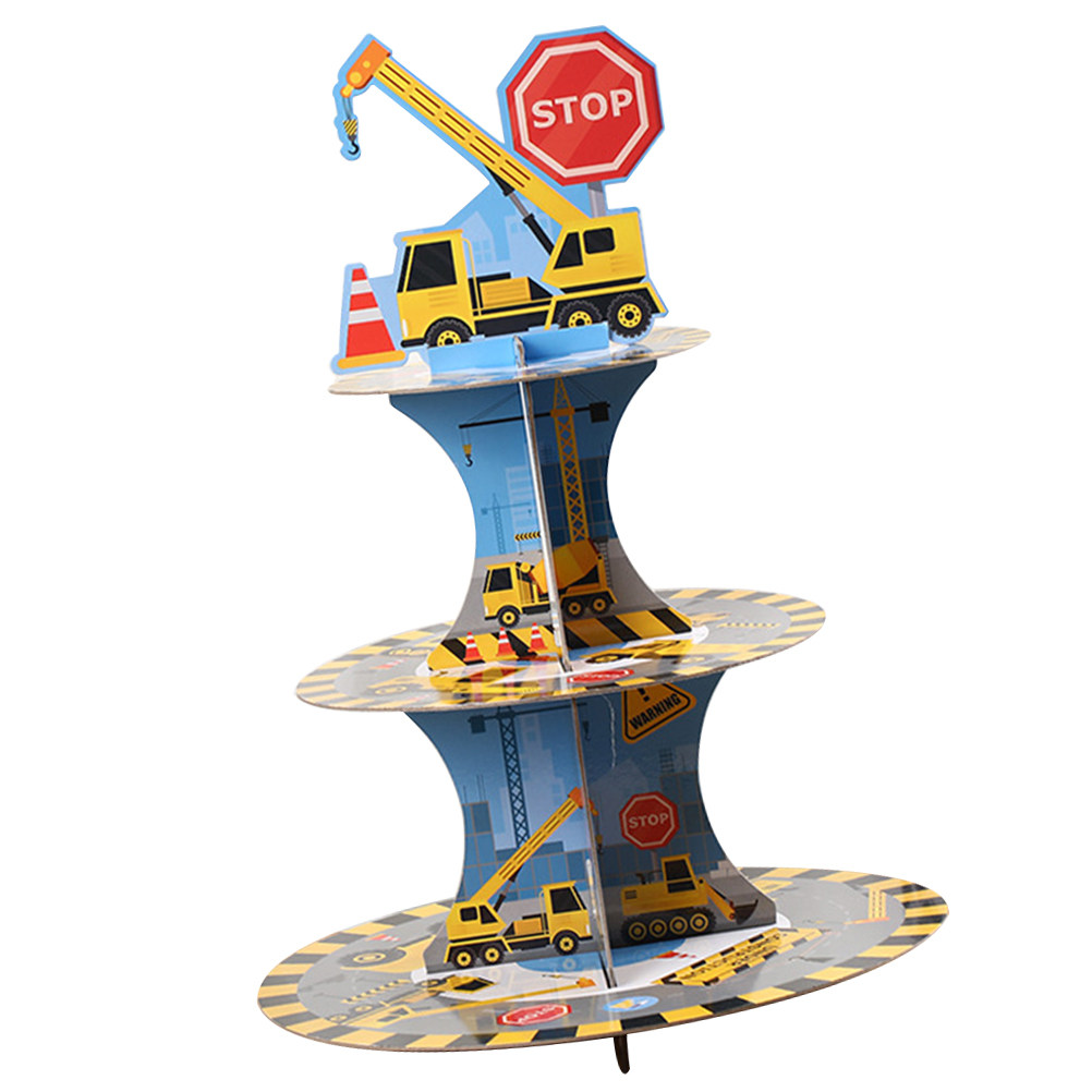 Cupcake Stand Tier - 3-Tier Graduation Cupcake Stand Elegant Paper