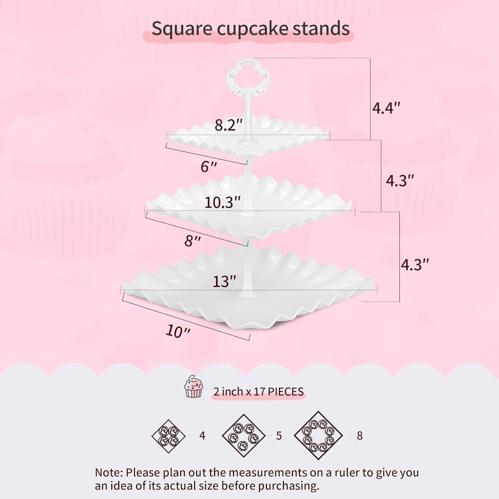 5 Piece Cake Stand Set with 2  - огляд і ціна Cupcake Stand Tier