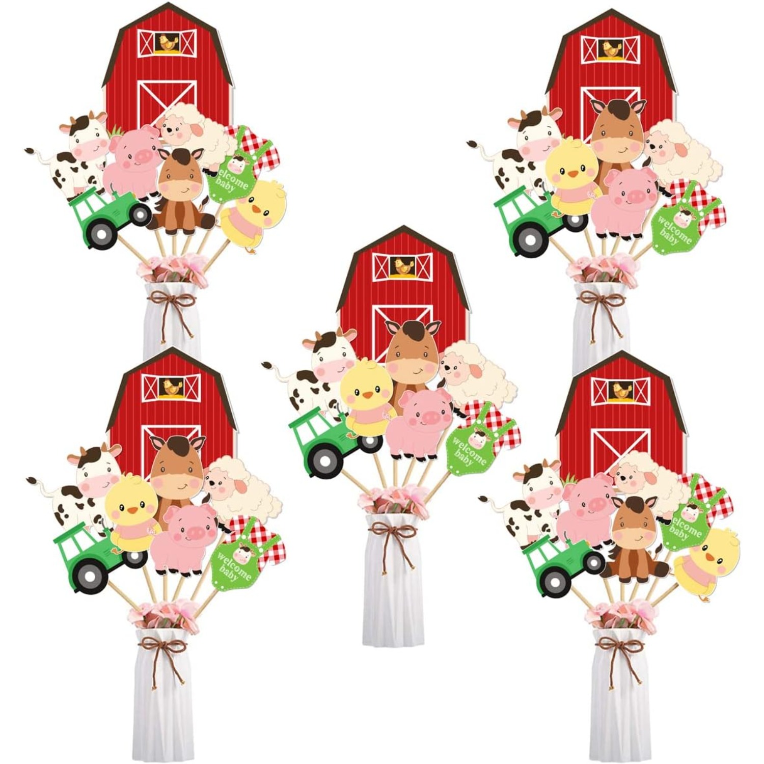 Farm Animal Baby Shower Center - огляд і ціна Centerpiece Stick