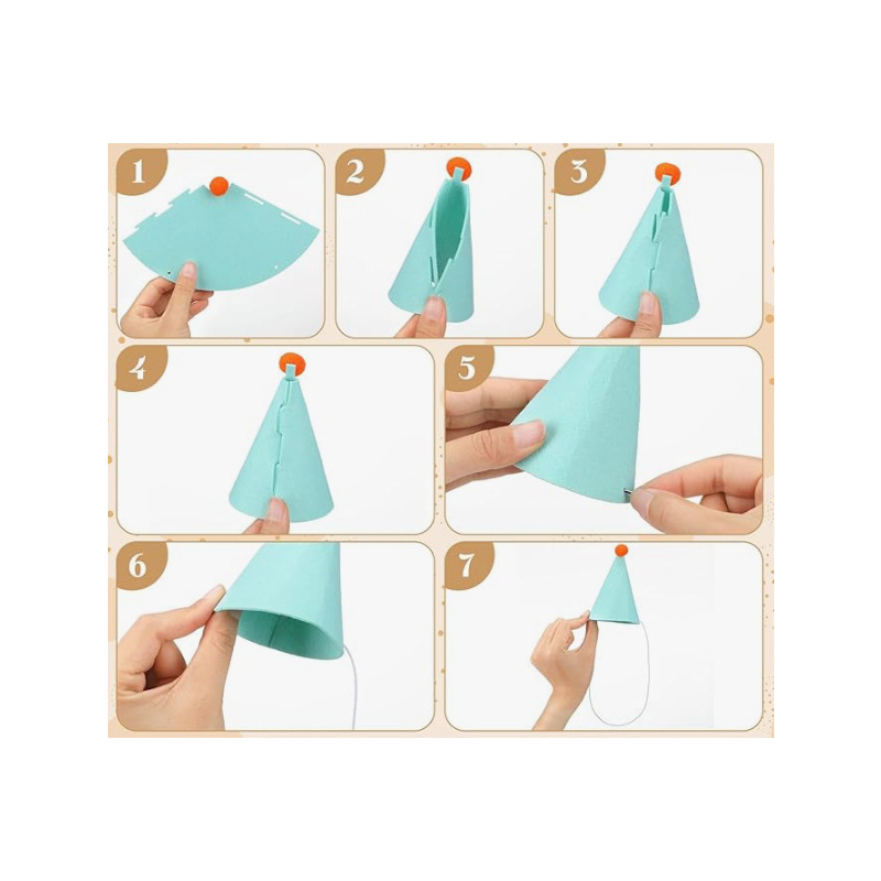 3/6pcs Pet Party Hat Colorful  - огляд і ціна Party Hat Cone
