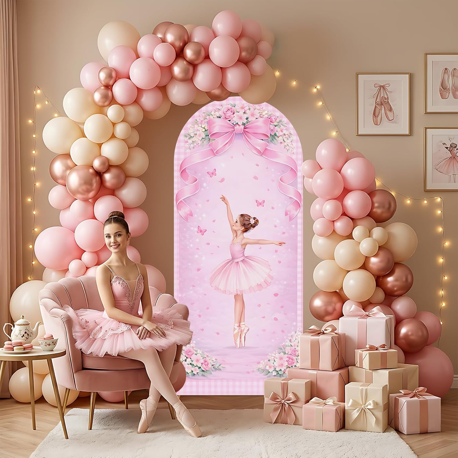 Custom 2-sided Ballerina Arch  - огляд і ціна Dessert Table Backdrop