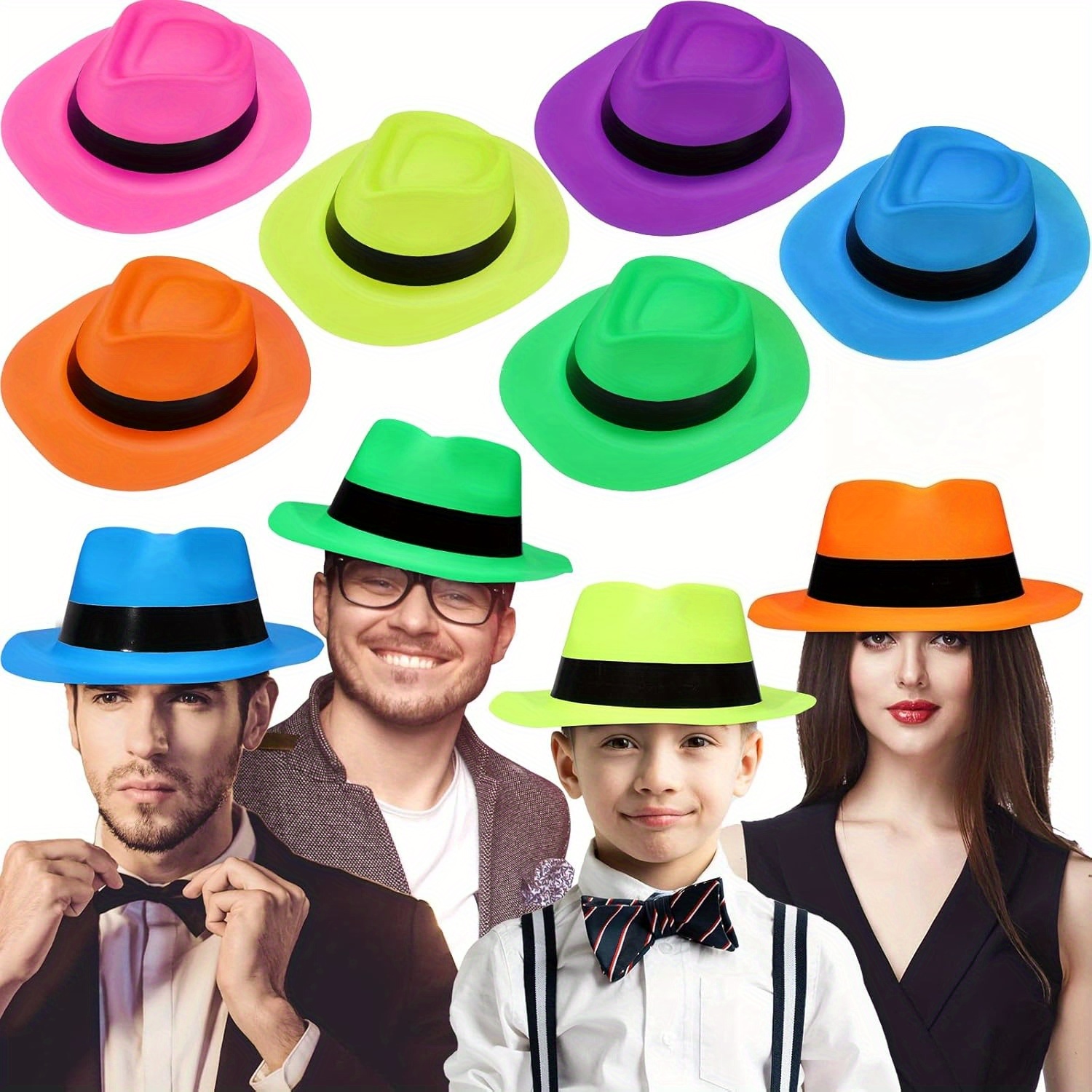 12 Pieces Neon Mafia Style Par - огляд і ціна Party Hat Cone