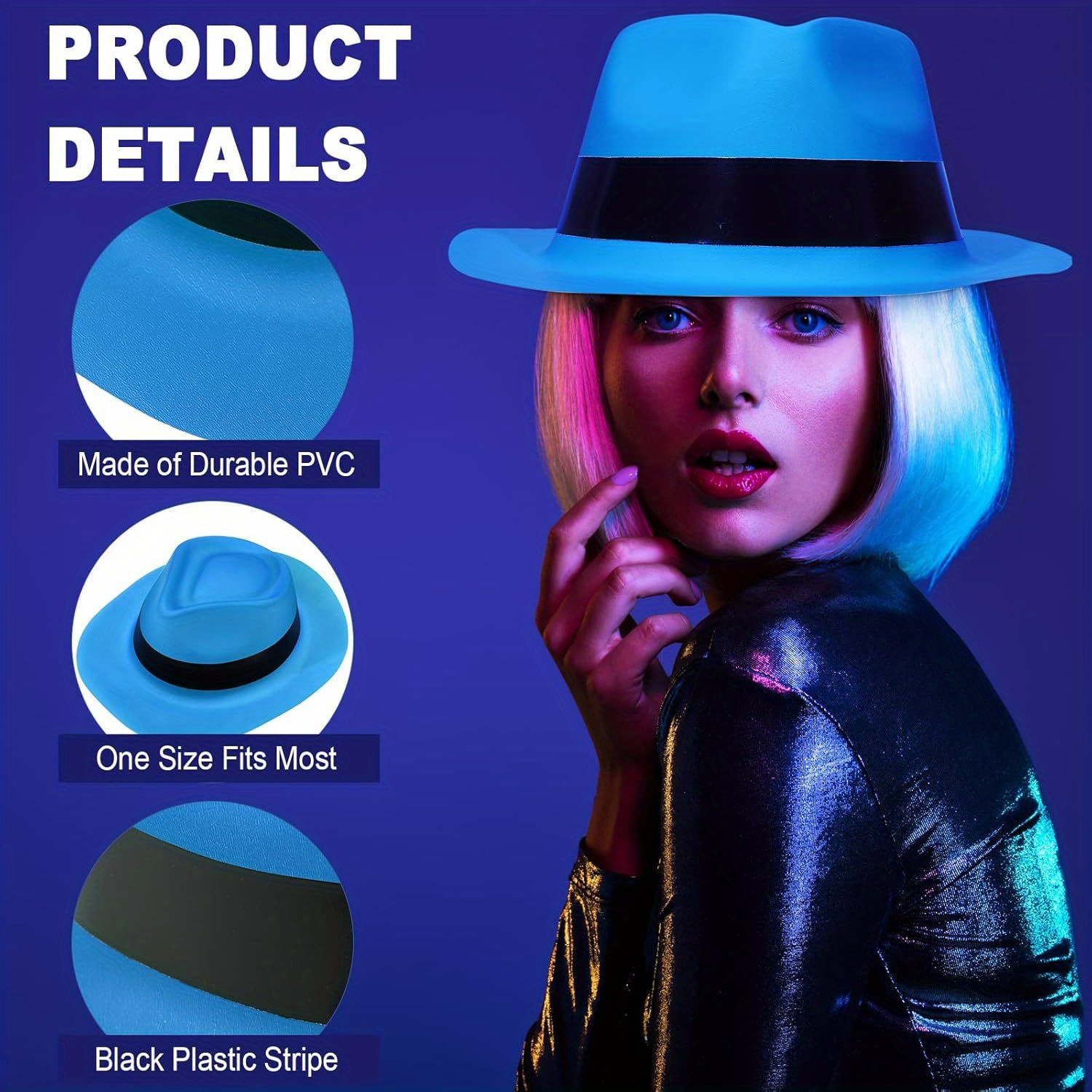 12 Pieces Neon Mafia Style Par - огляд і ціна Party Hat Cone