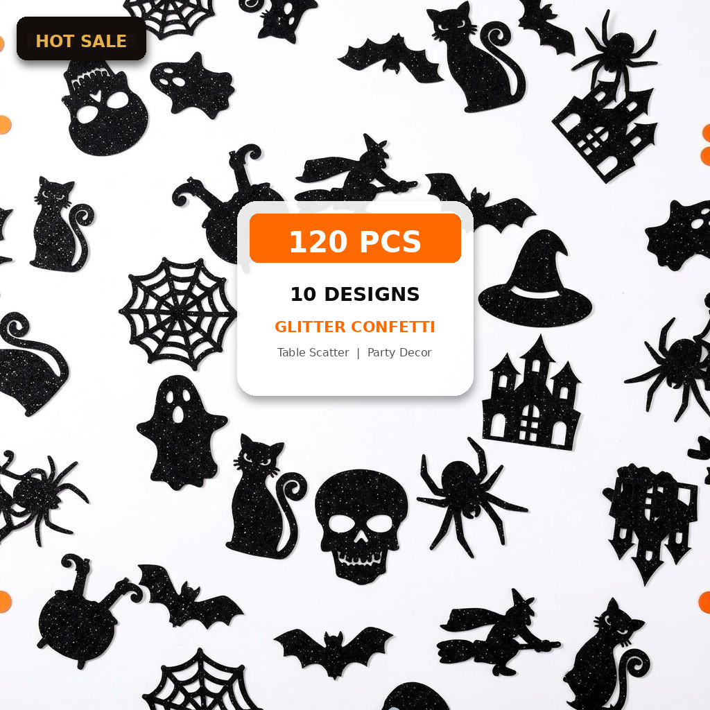 Halloween Confetti 120Pcs Glit - огляд і ціна Papercraft Supply Confetti